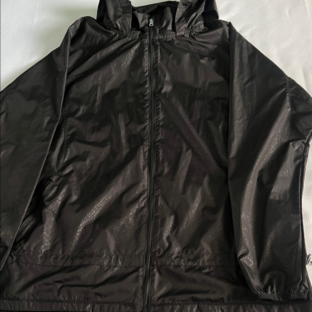 Layers Black Hooded Jacket. Lightweight . Size L.